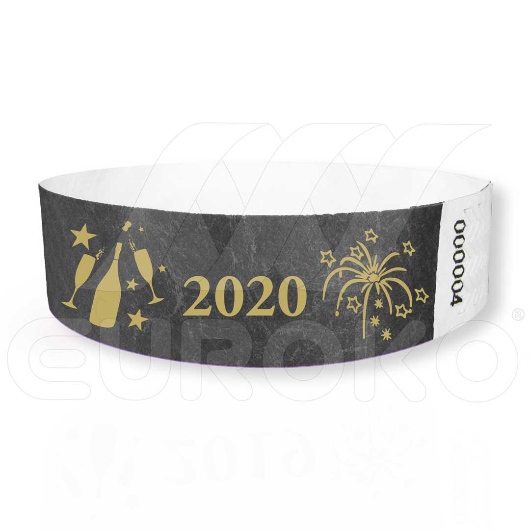 Trdna Tyvek zapestnica z lepilnim zapiranjem za maksimalno varnost.