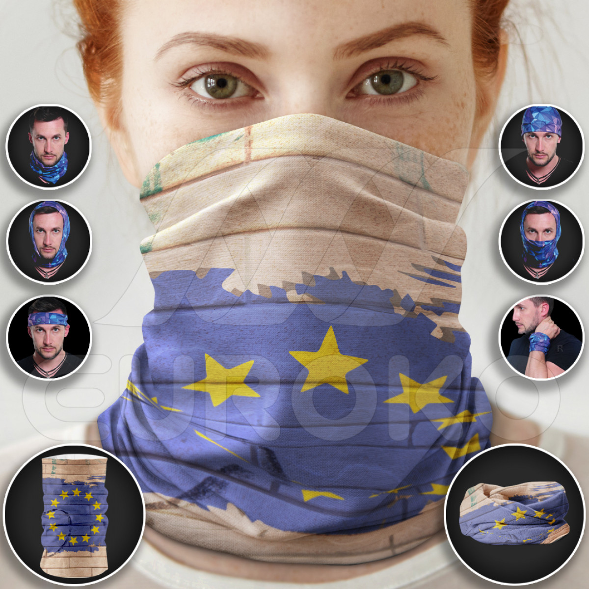 Buff navijaška ruta za odrasle s potiskom | Euroko