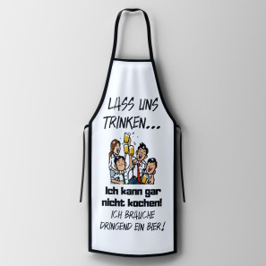 Predtiskan kuhinjski predpasnik Lass uns trinken
