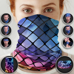 Tubular Scarf for Adults Cubes