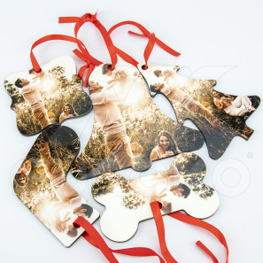 Personalizirani leseni božični okraski (set)