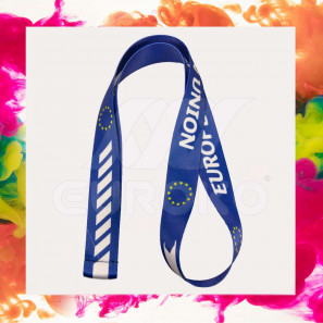 Potiskani saten trakovi za medalje, šivani