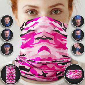 Tubular Scarf Military Pink