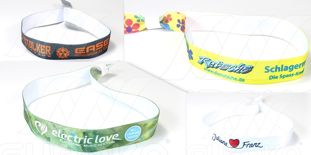 Stoff Eintrittsb&auml;nder - Stoffb&auml;nder